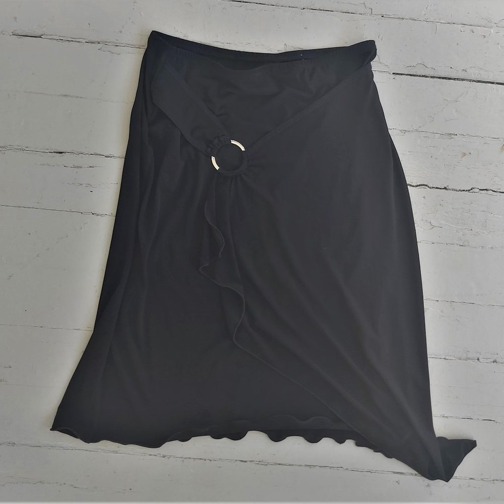 Y2K Women's Medium Black Stretchy Layered skirt